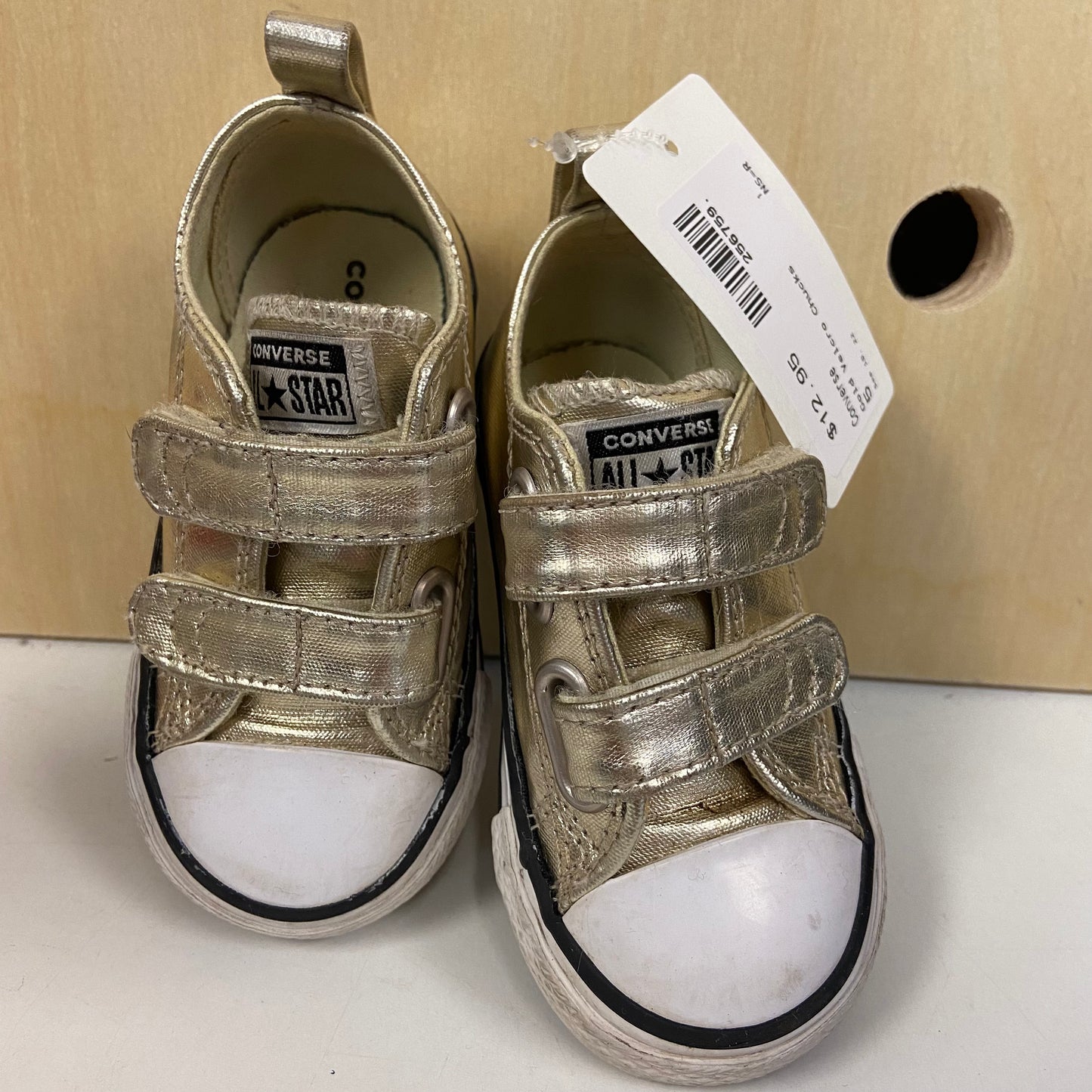 Gold Velcro Chucks