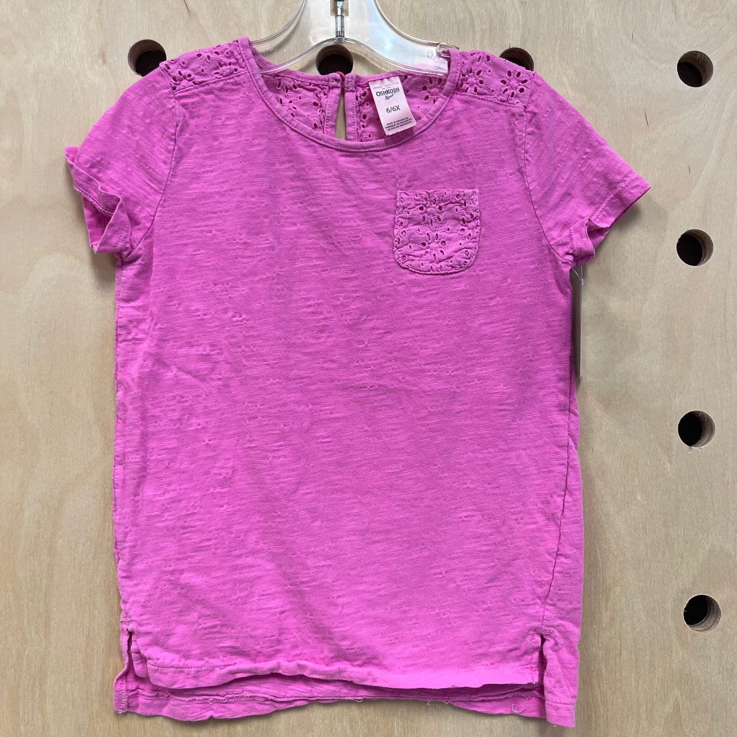Pink Eyelet Top