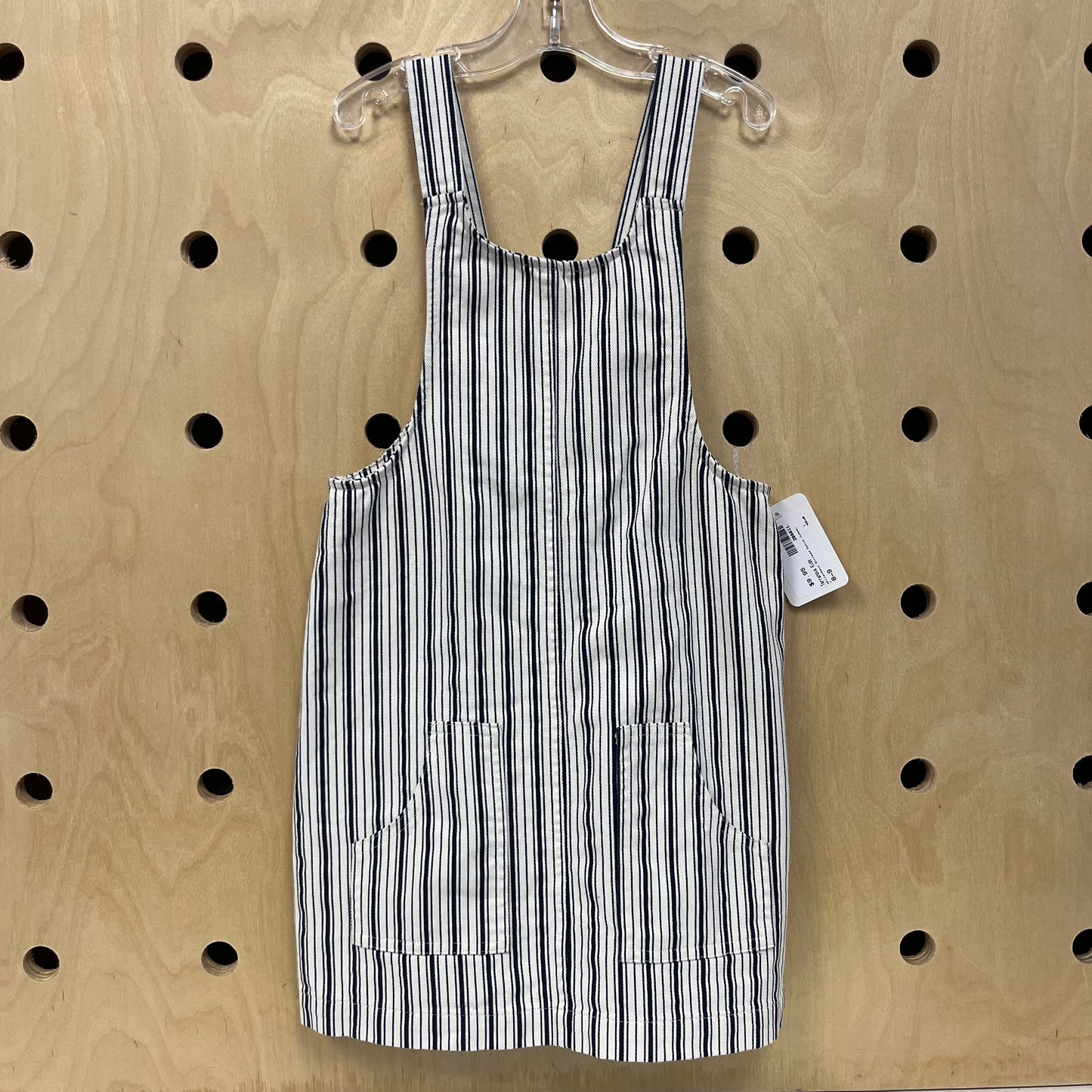 White+Navy Striped Denim Jumper