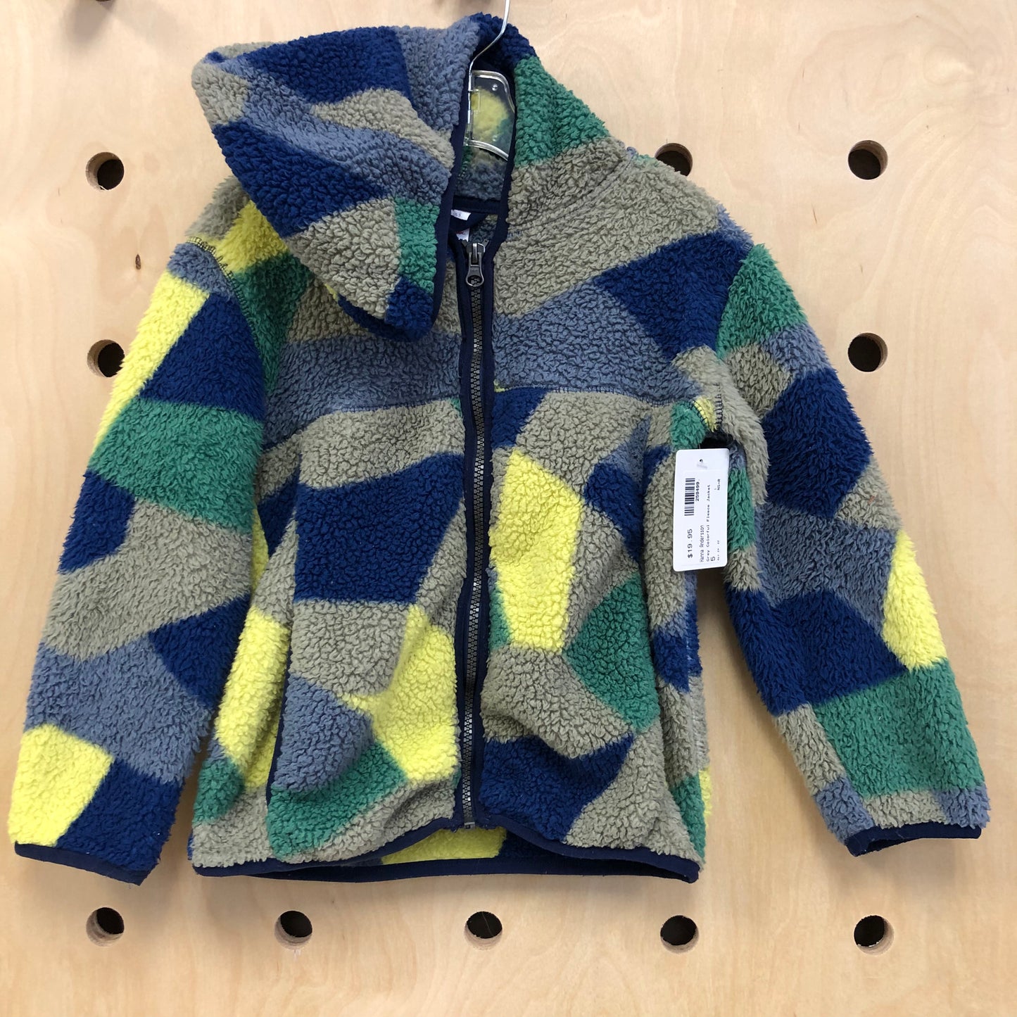 Grey Colorful Fleece Jacket