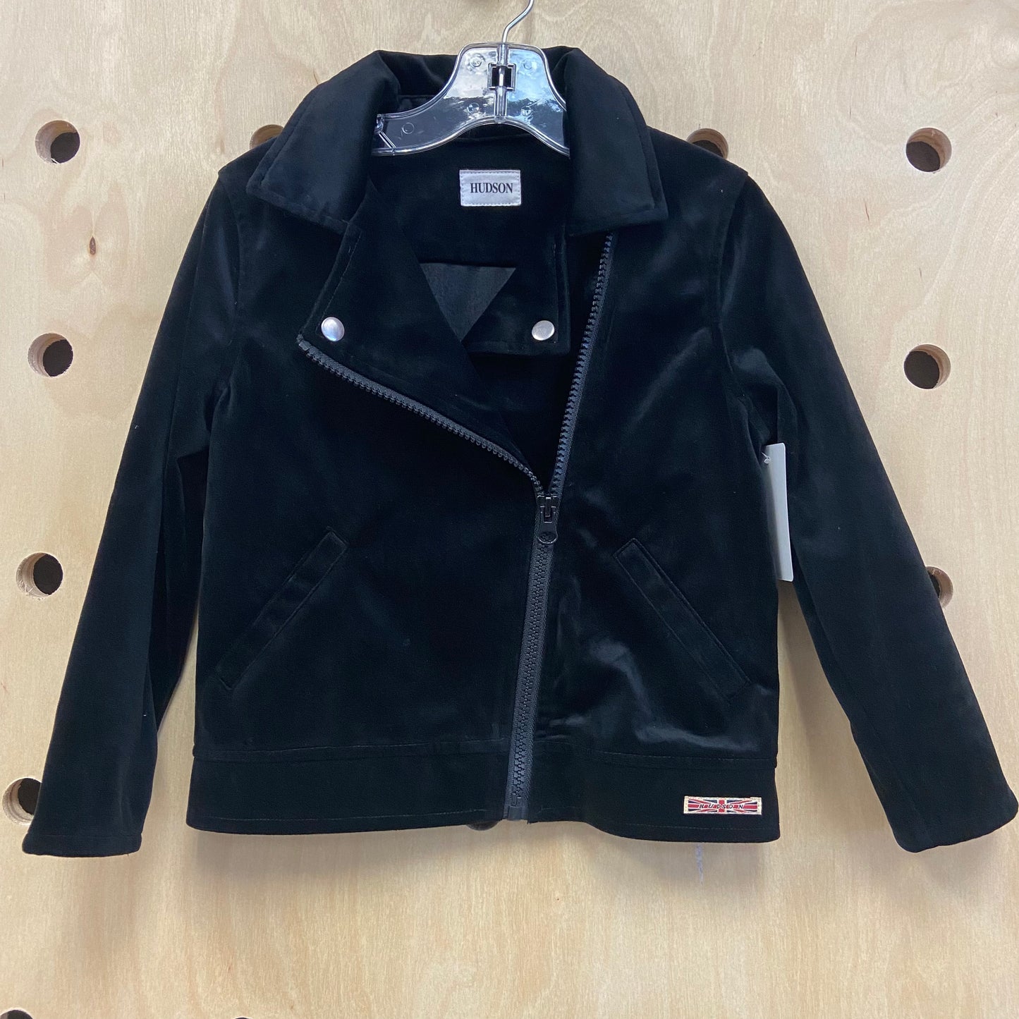 Black Suede-like Biker Jacket