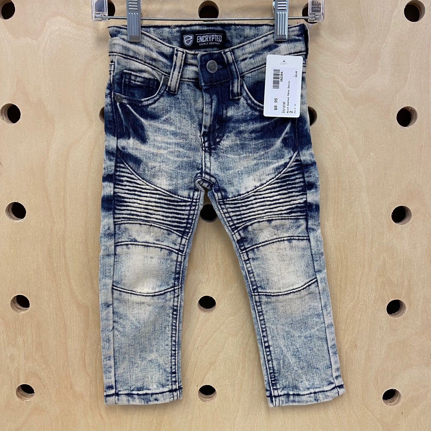 Acid Washed Moto Denim