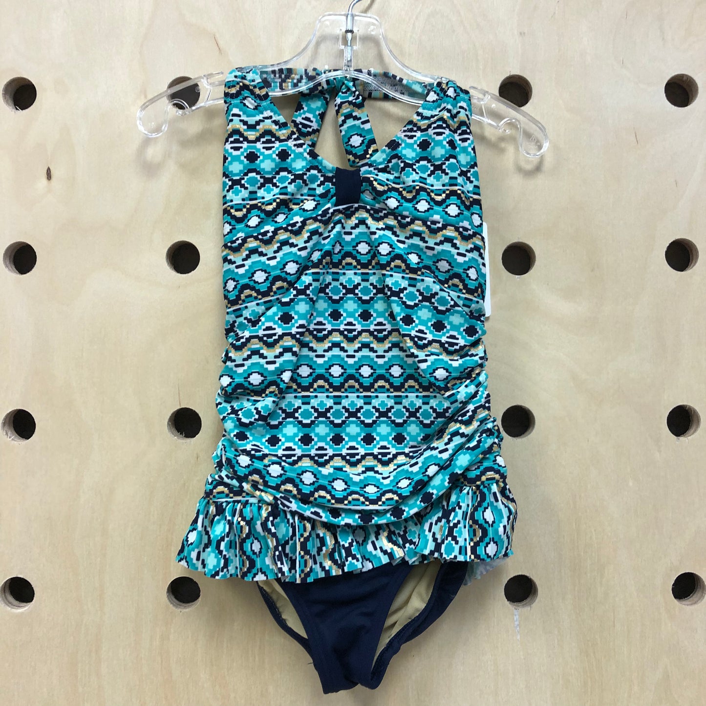 Green Navy+Gold Swimsuit