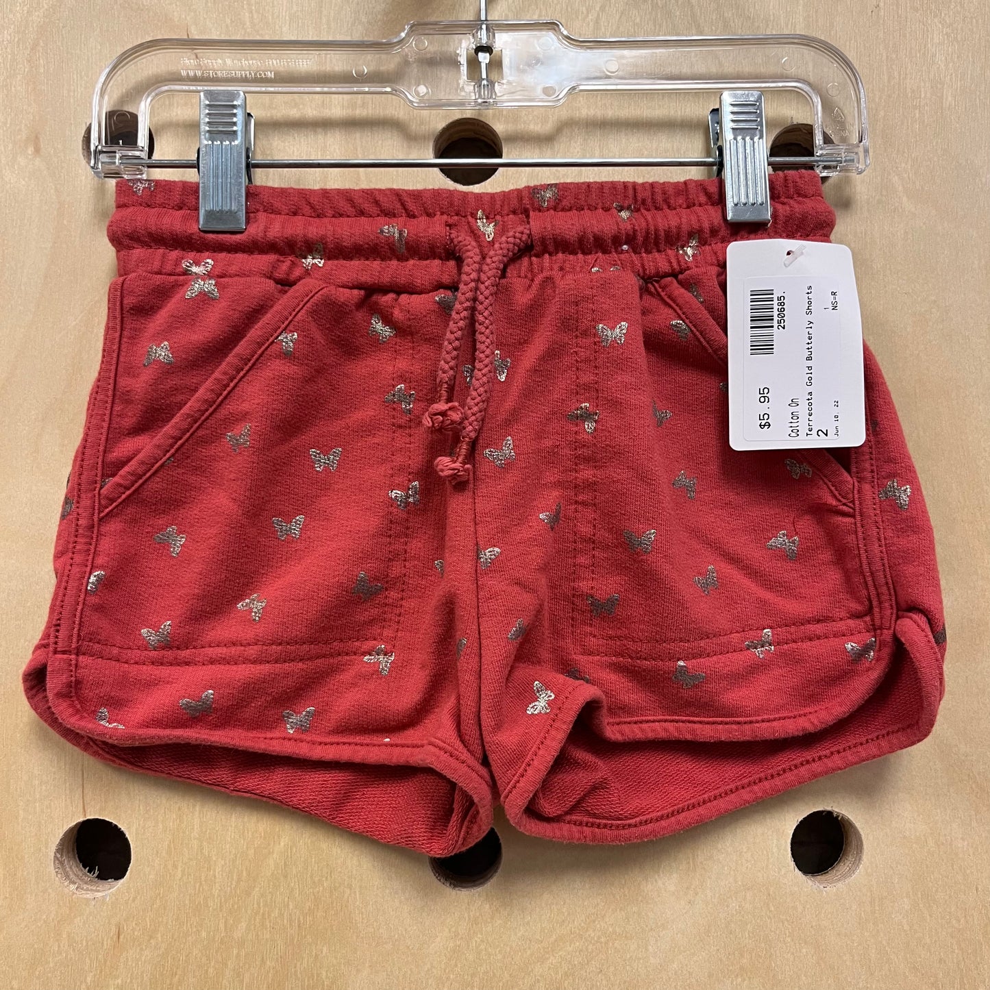 Terracotta Gold Butterly Shorts