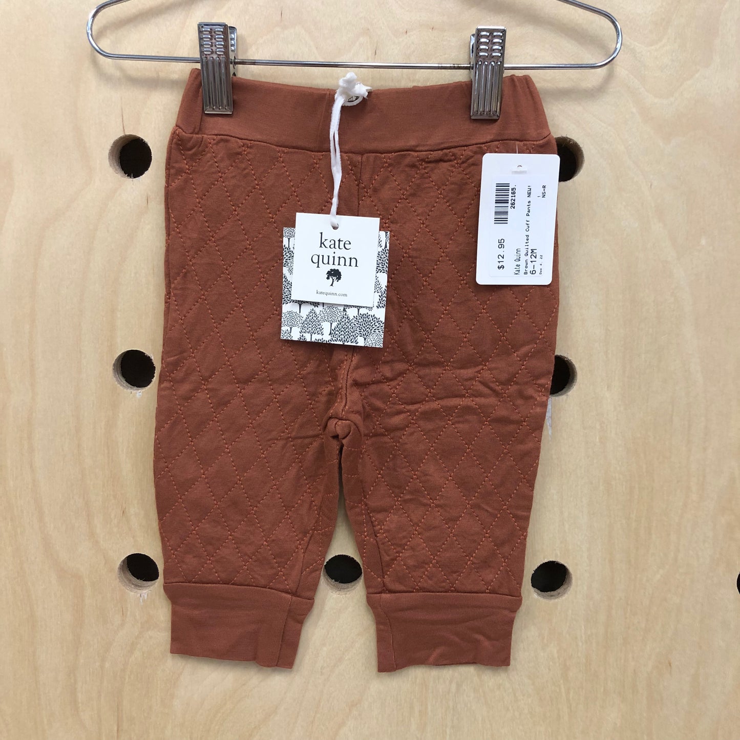 Brown Quilted Cuff Pants NEW!