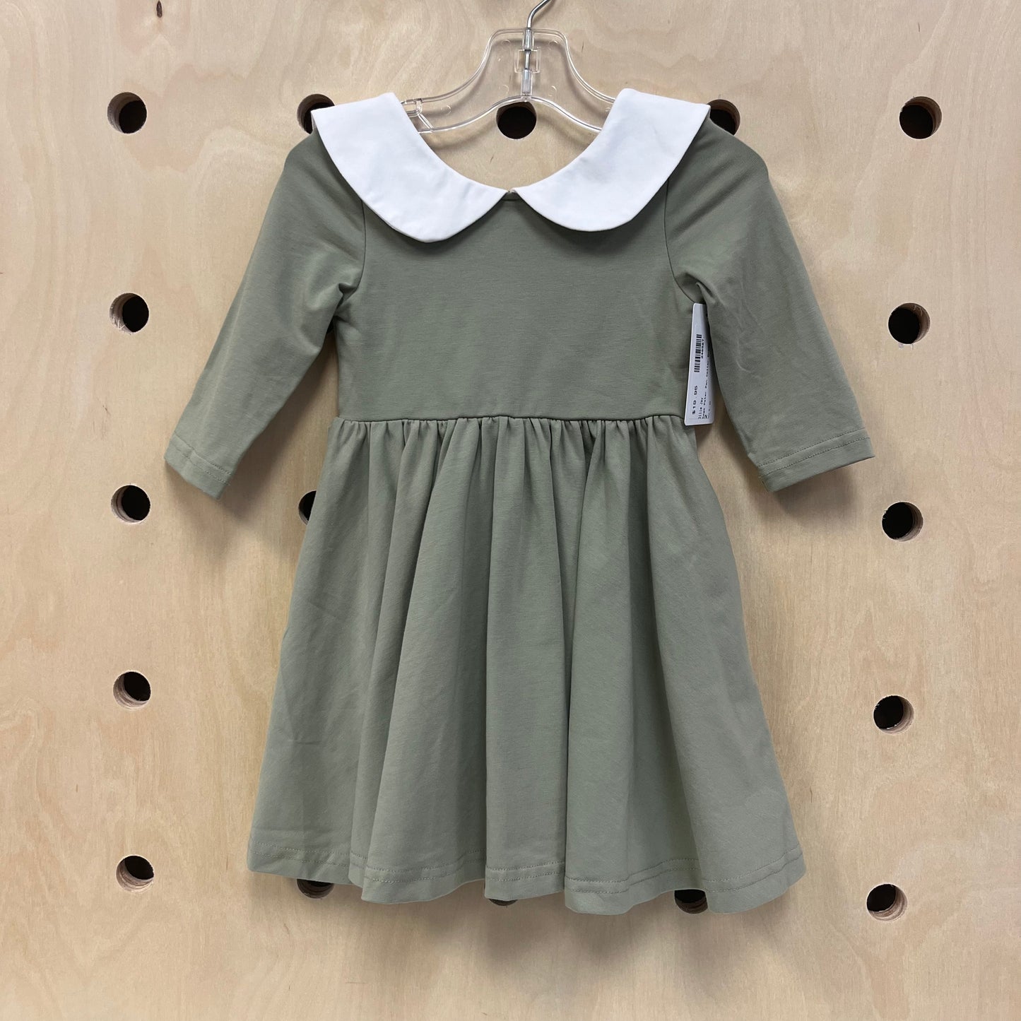 Sage Peter Pan Collar Dress