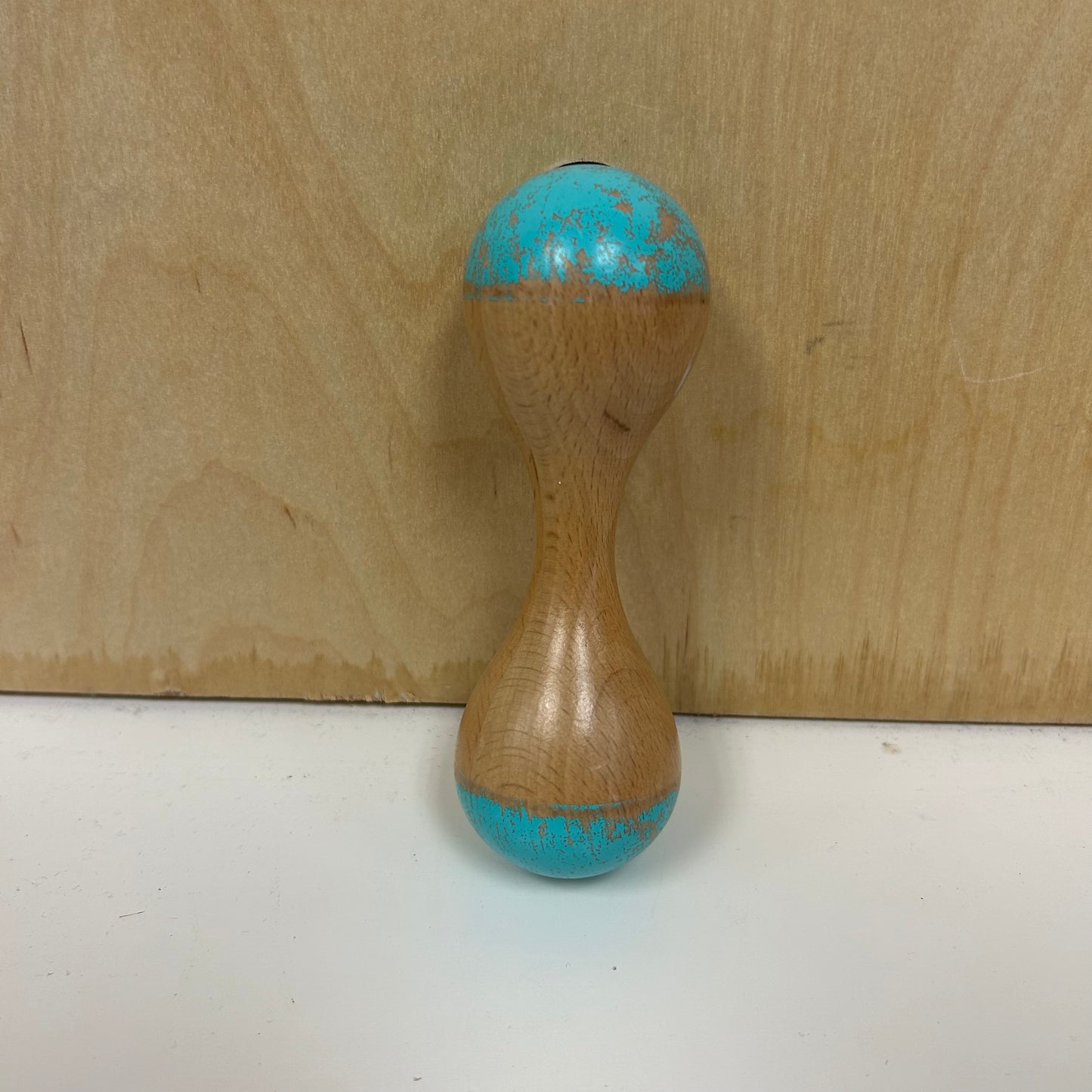 Blue & Natural Rattle