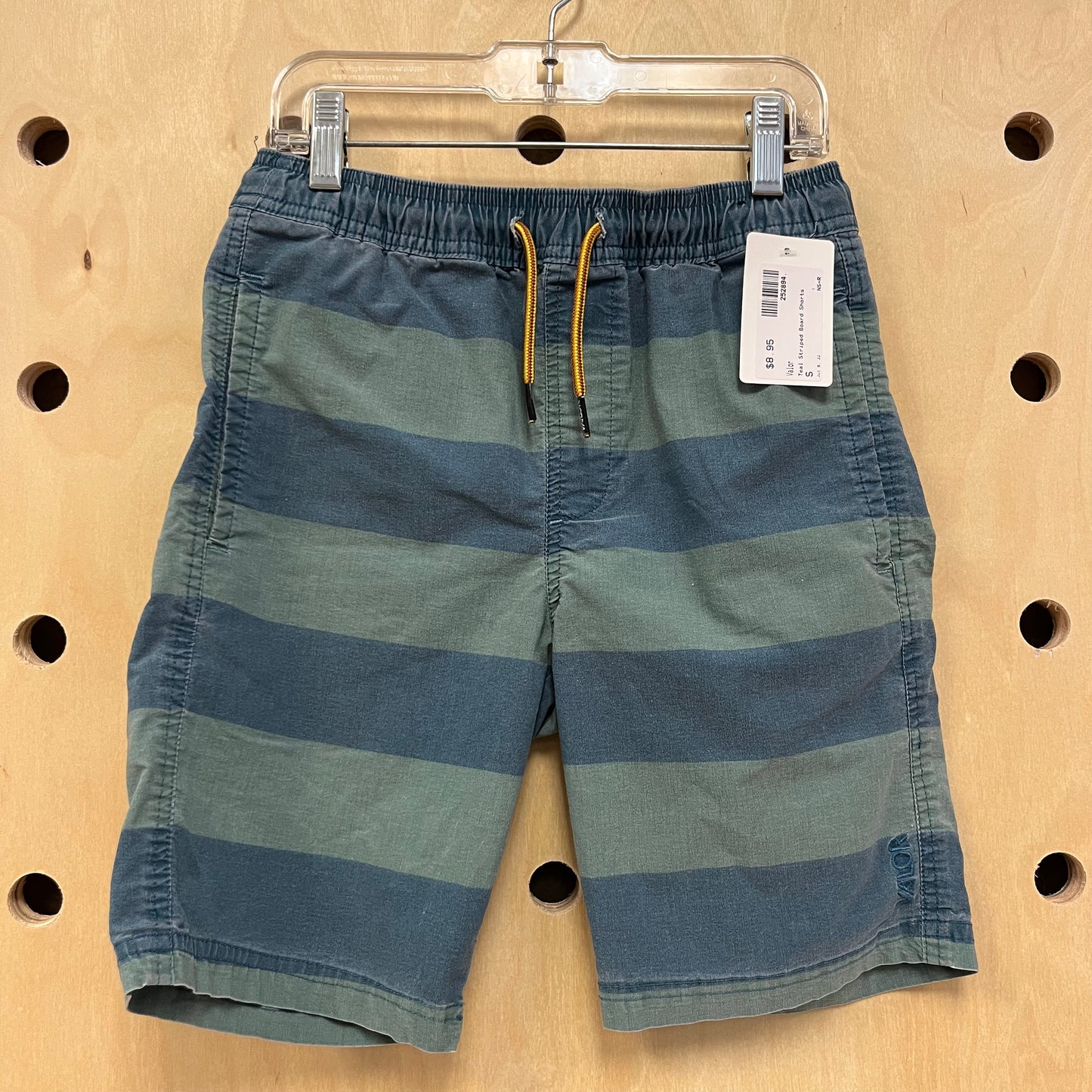 Teal Striped Board Shorts