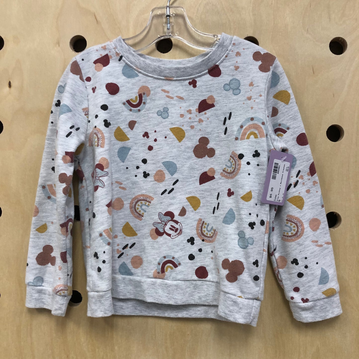 Grey Mickey + Rainbows Crewneck