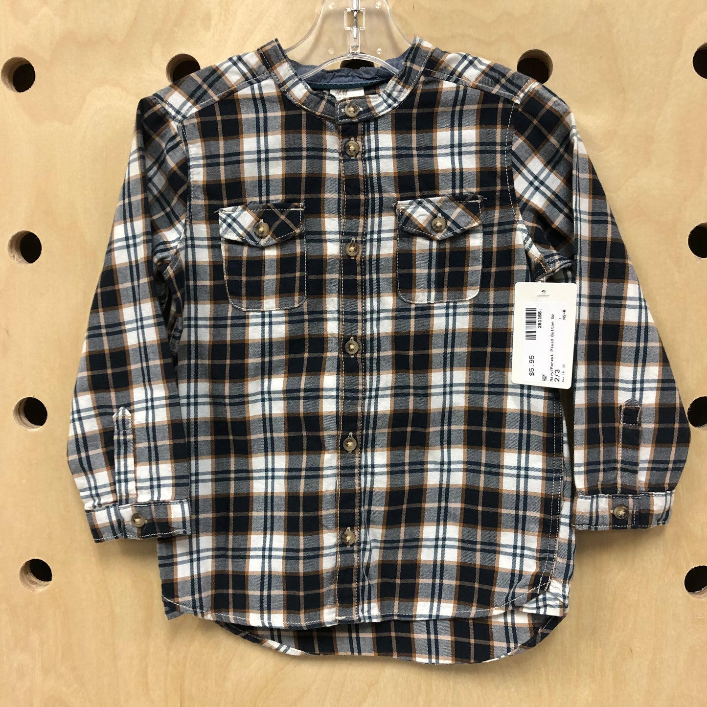 Navy/Forest Plaid Button Up