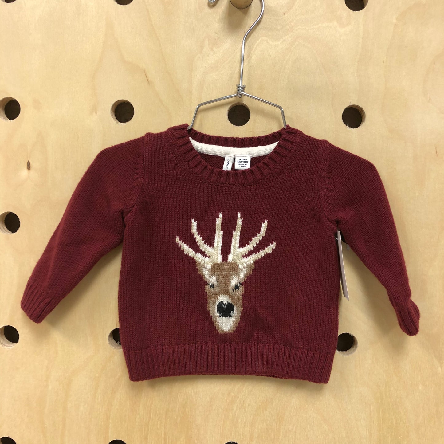 Burgundy Reindeer Sweater
