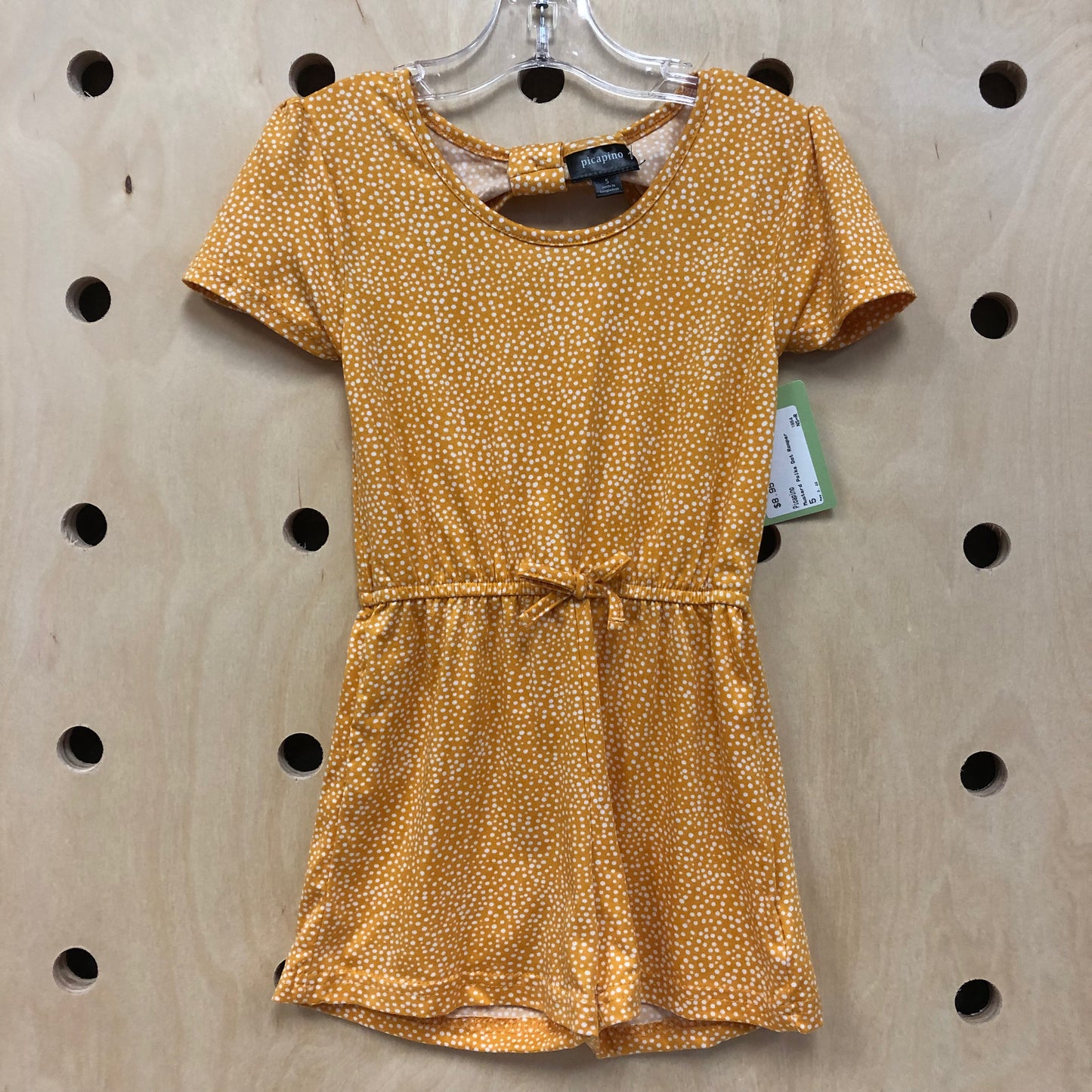 Mustard Polka Dot Romper