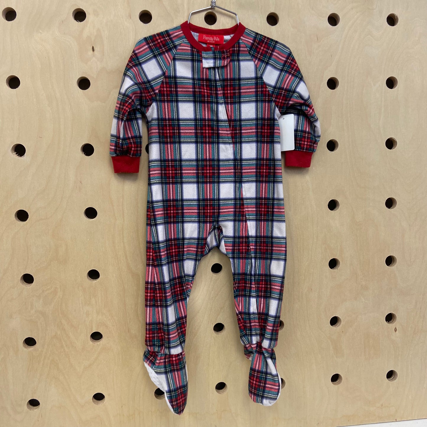 Holiday Plaid Fleece Footie