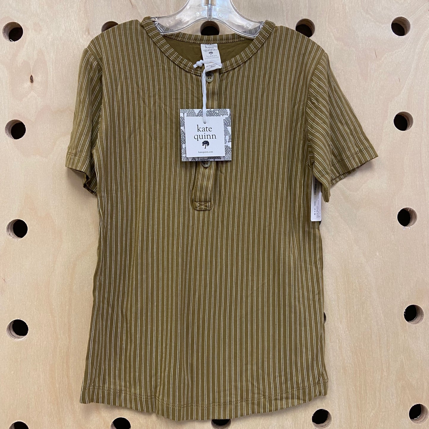 Olive Striped Henley NEW!