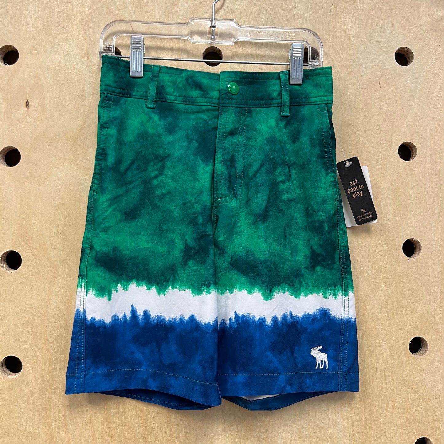 Green + Blue Tie Dye Shorts NE