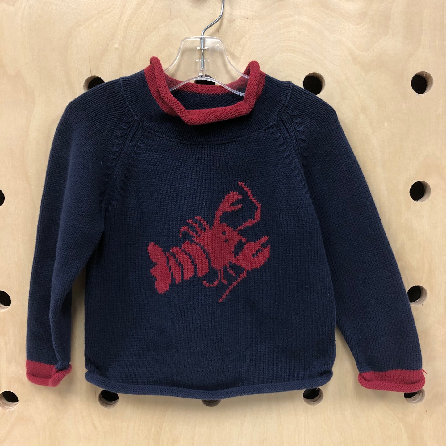 Blue/Red Knit Lobster Sweater