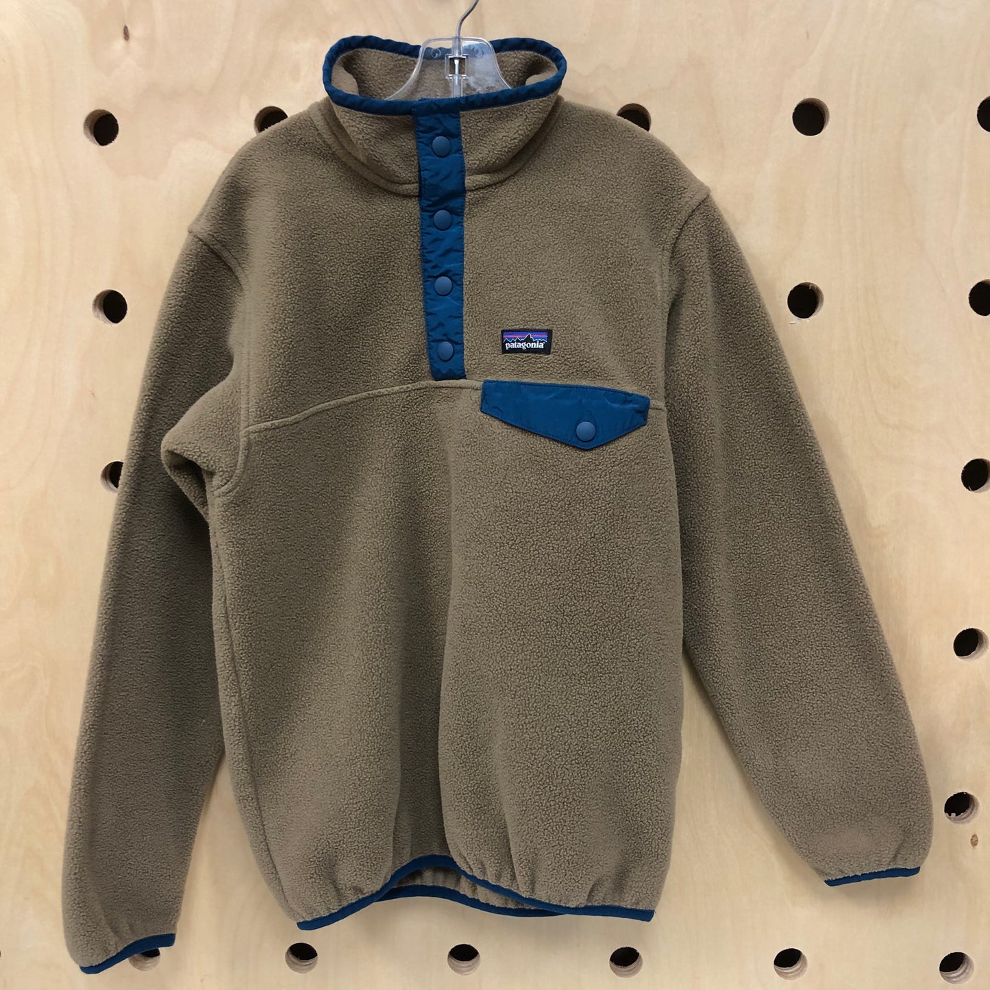 Tan & Blue Synchilla Snap T