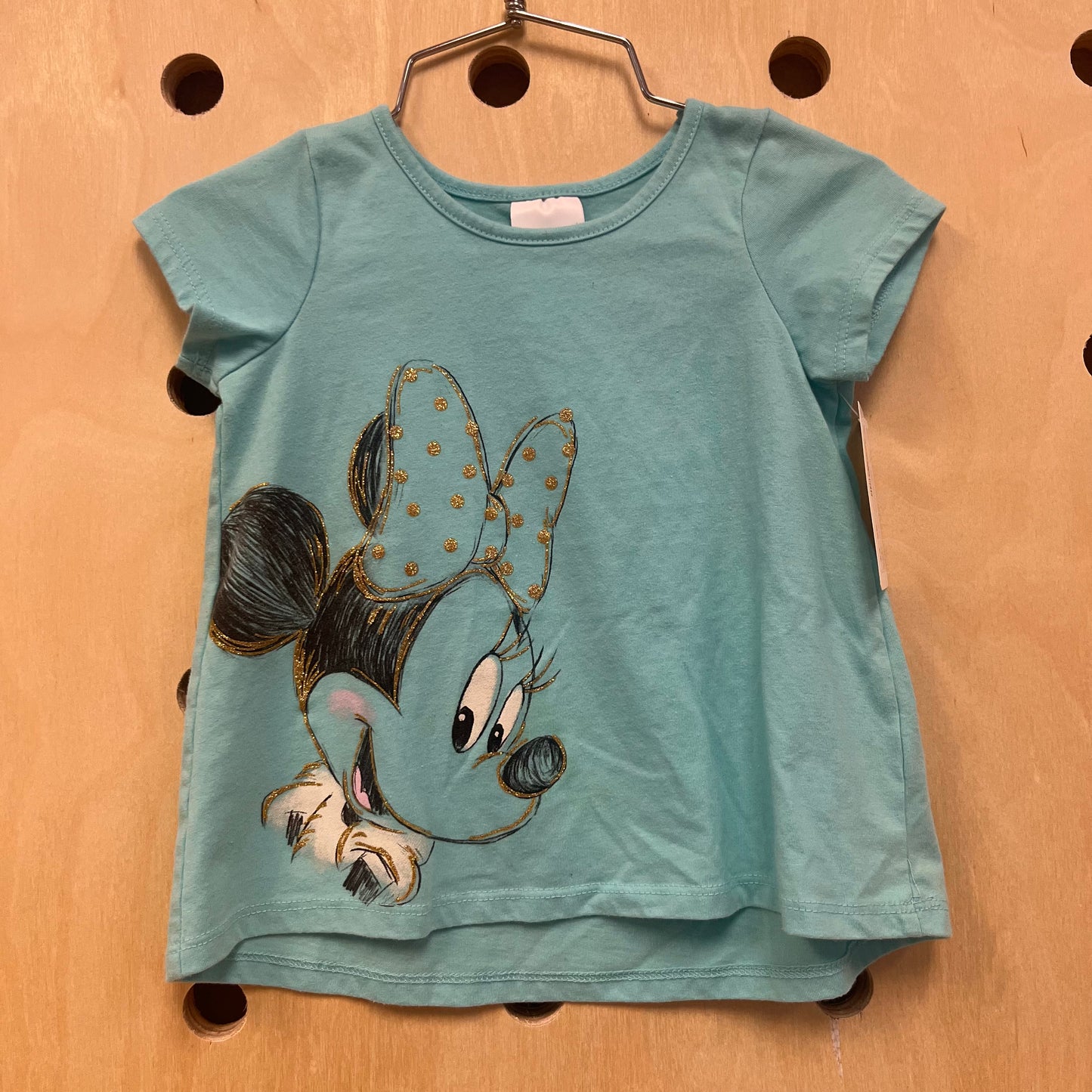 Teal Glitter Minnie Tee
