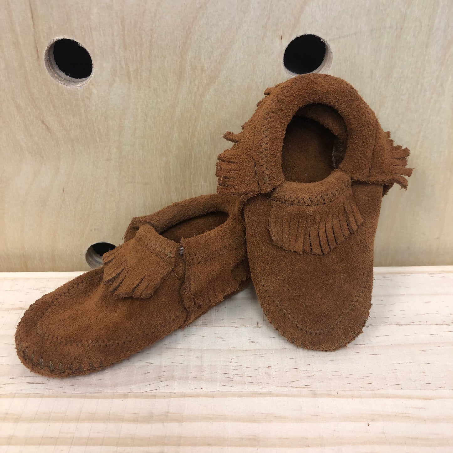 Brown Fringe Moccasins