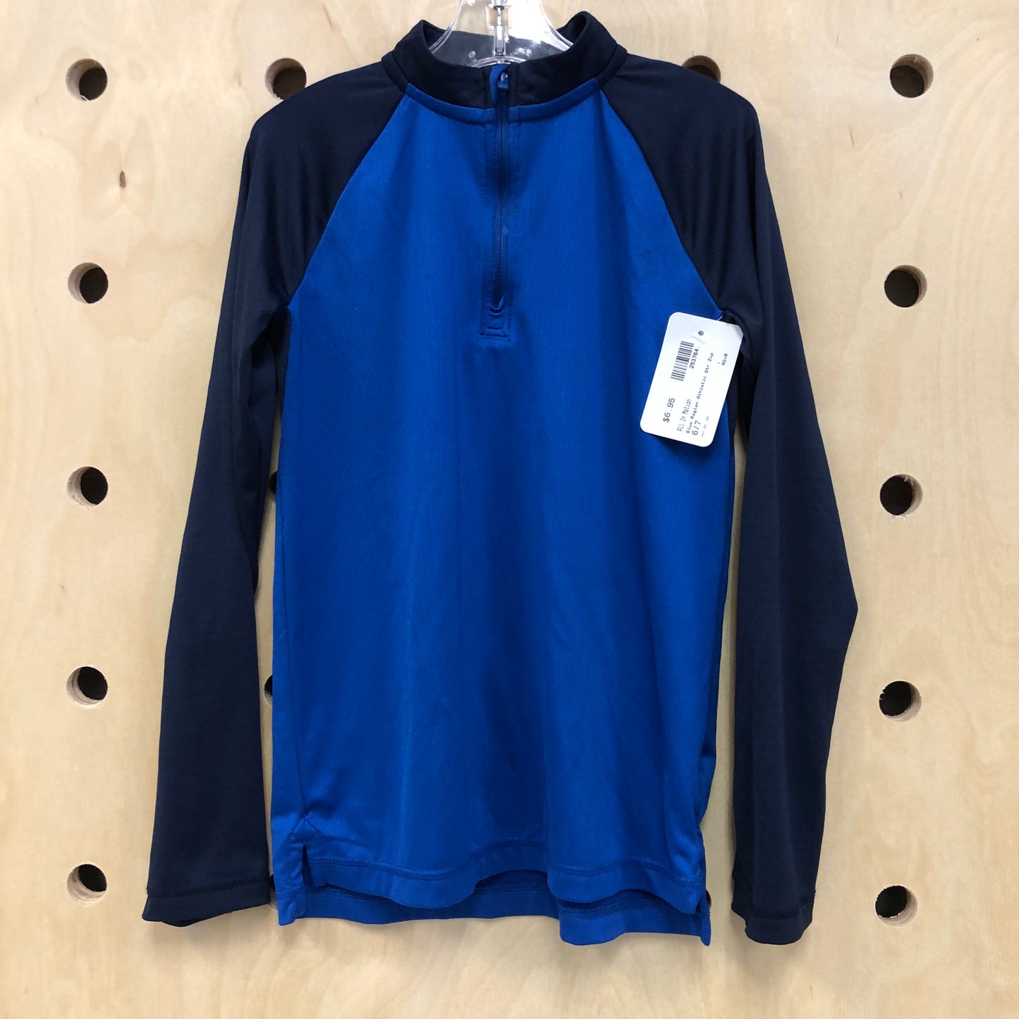 Blue Raglan Athletic Qtr Zip
