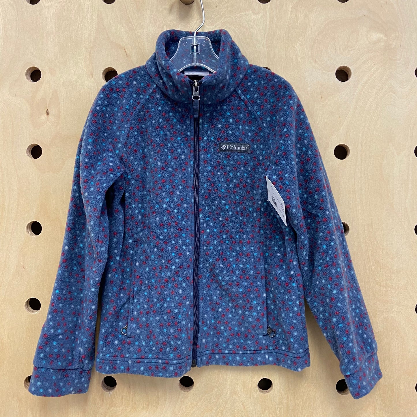 Blue Polka Fleece Zip Up