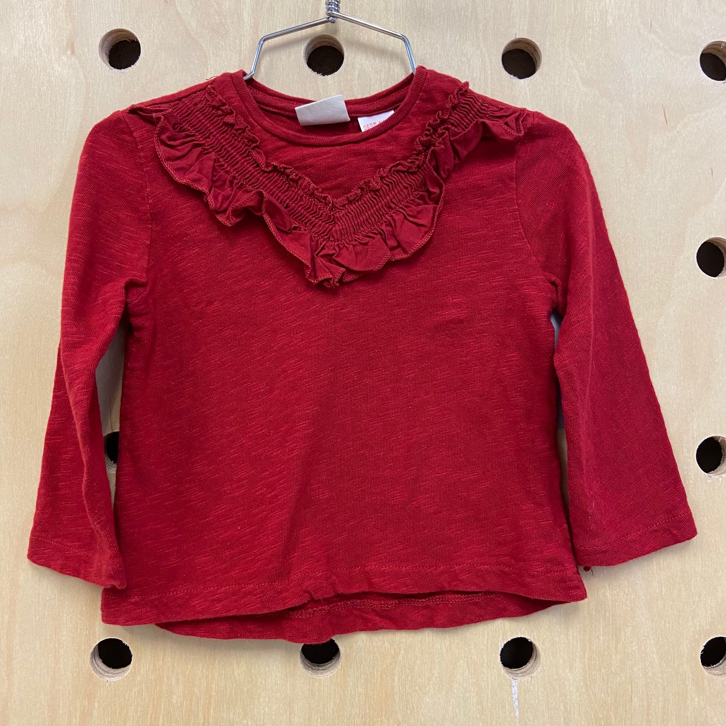 Red Ruffle Top