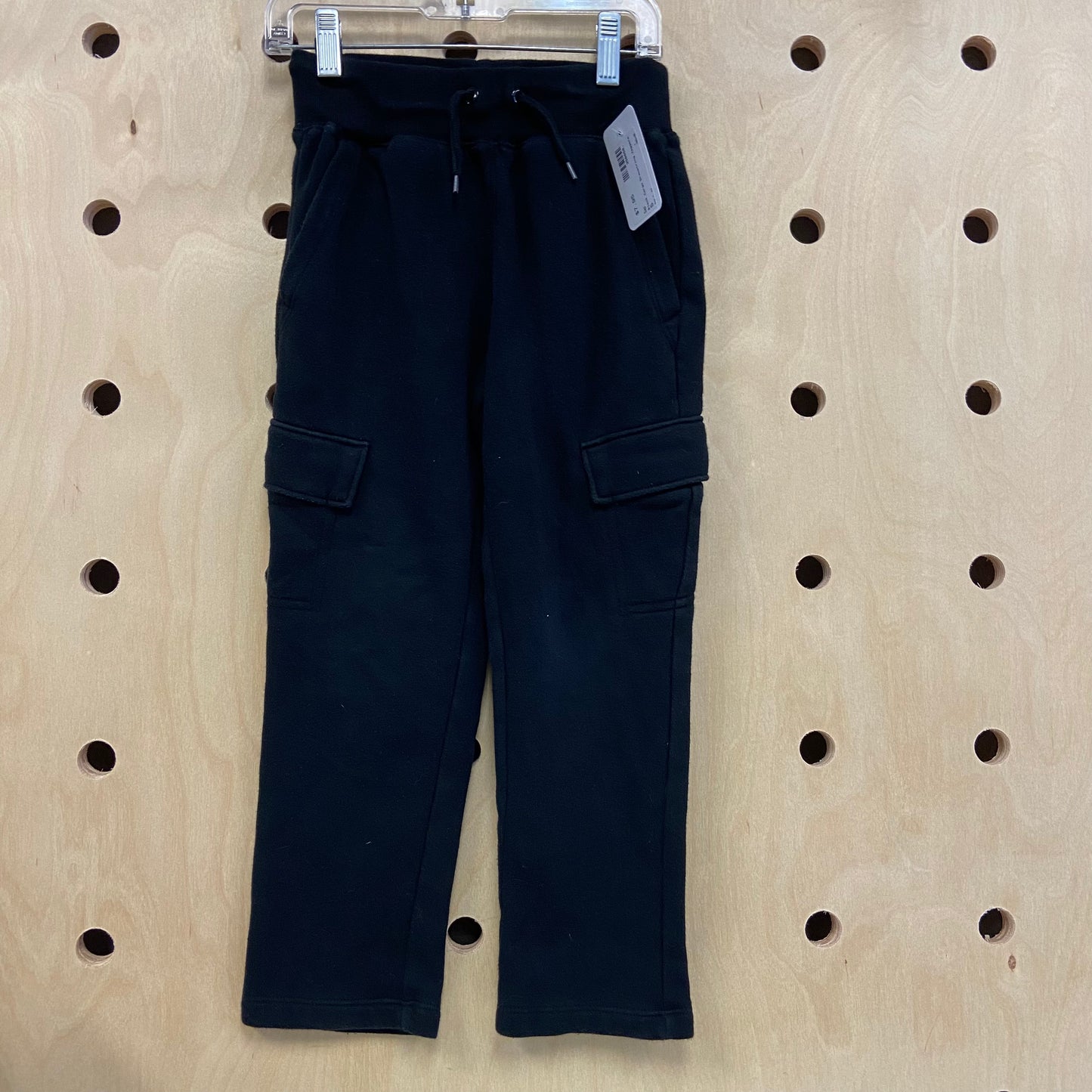 Black Cargo Drawstring Joggers