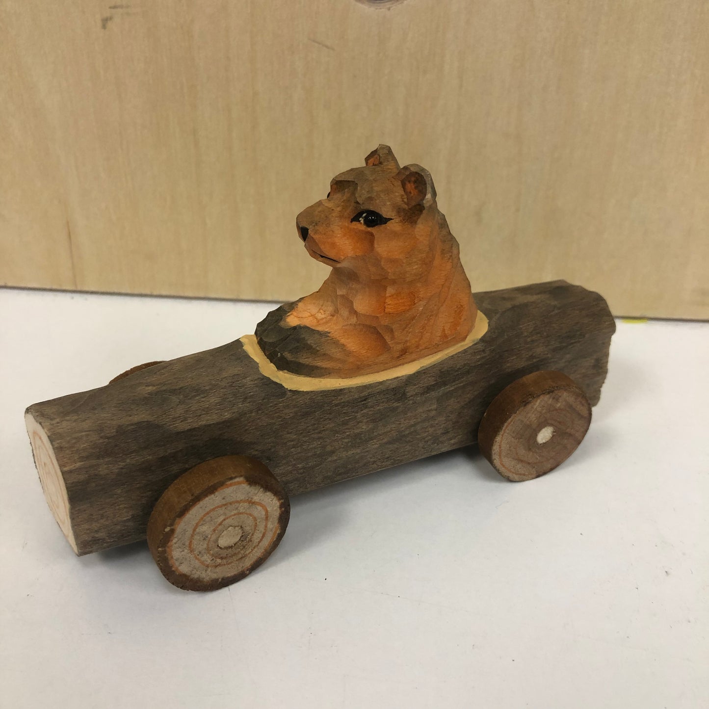 Wood Derby Car Bear