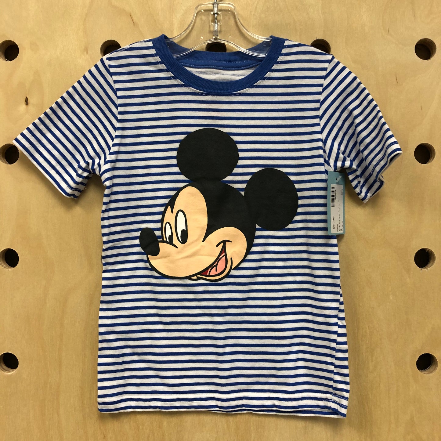Blue Striped Mickey Tee