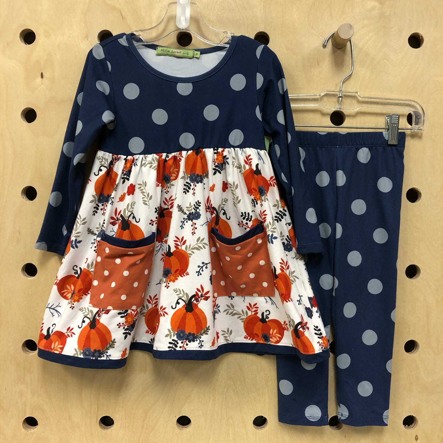 Blue Pumpkin Dress w/ Leggings