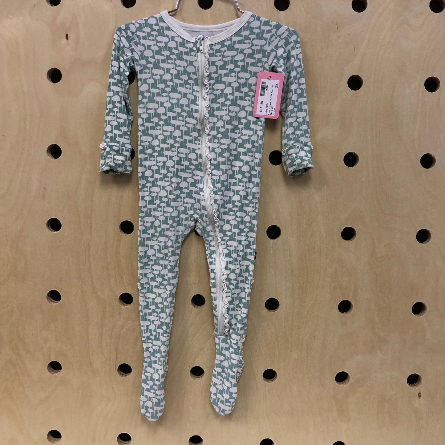 Blue + White Ruffle Footies