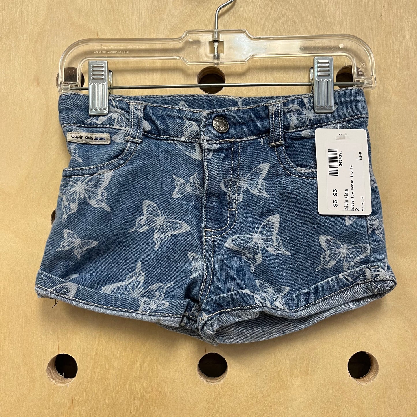 Butterfly Denim Shorts