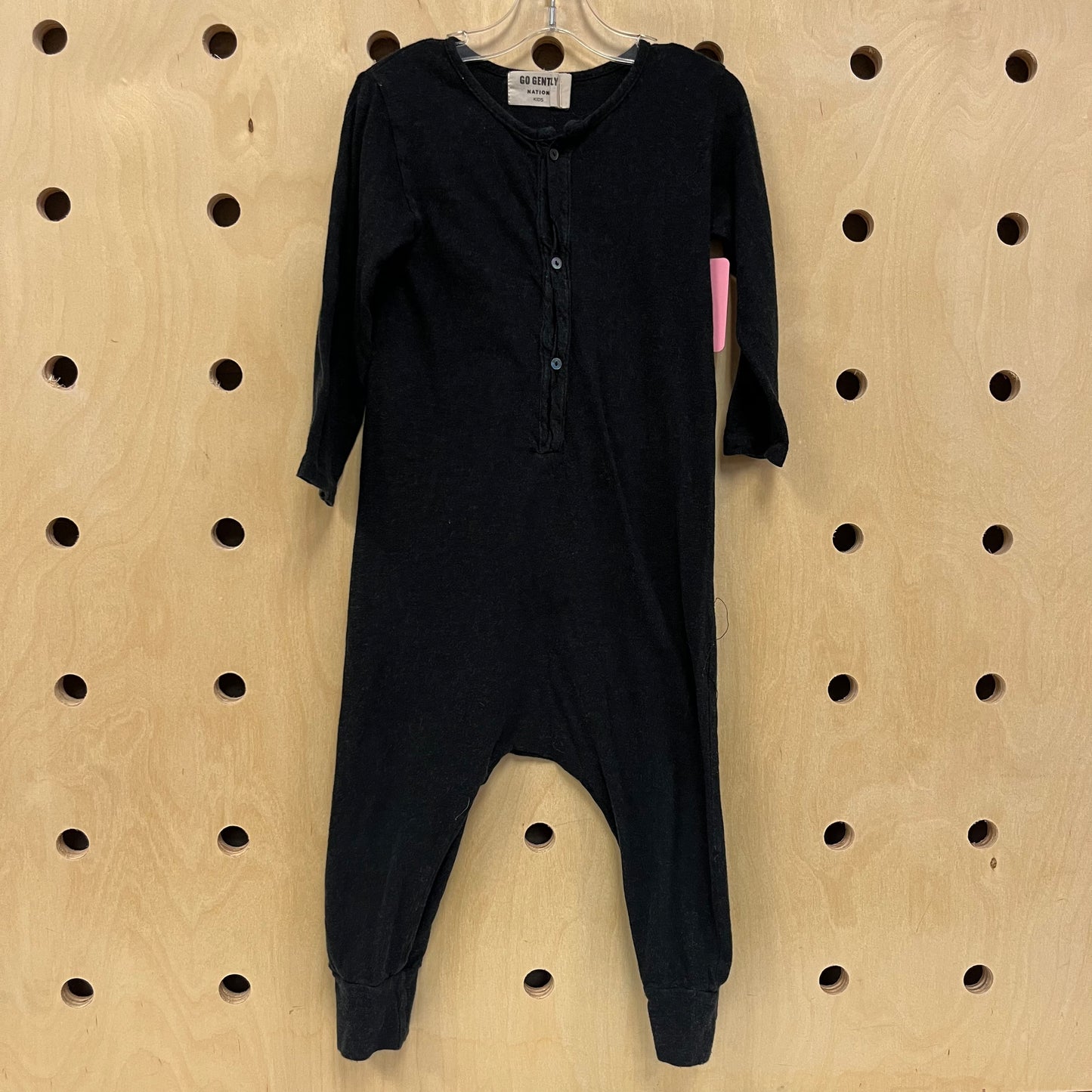 Black Button Romper