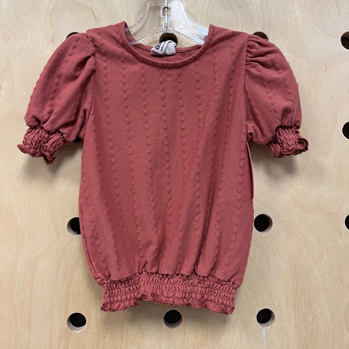Terracotta Smocked Top