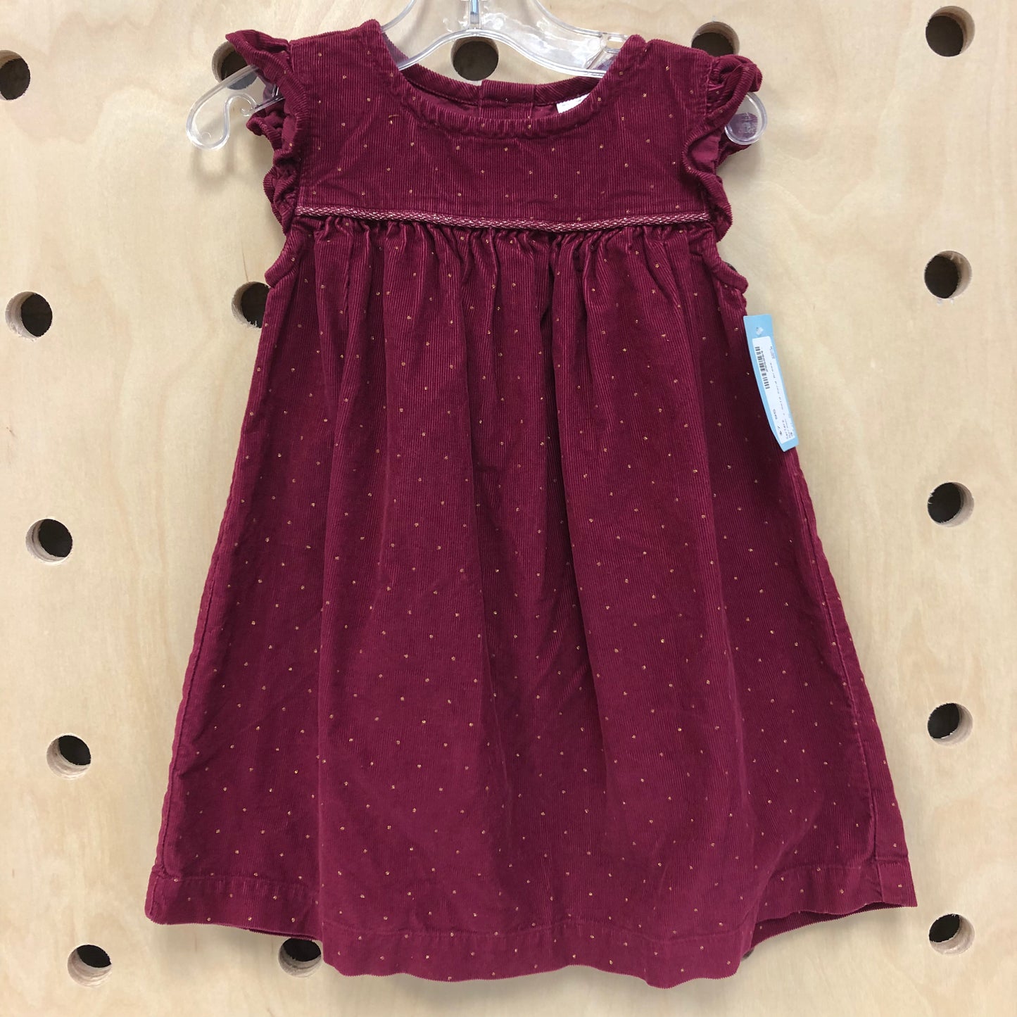 Maroon + Gold Cord Dress
