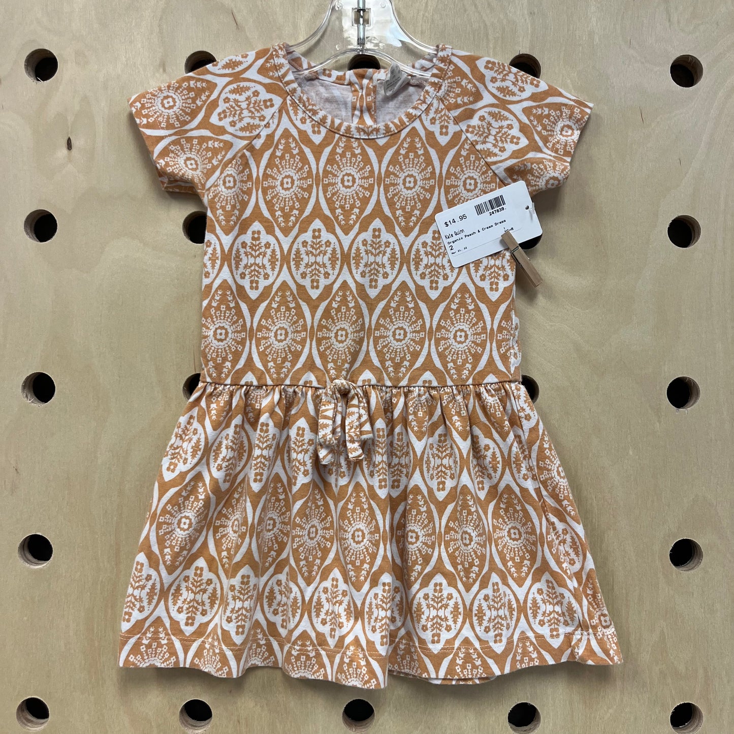 Organic Peach & Cream Dress