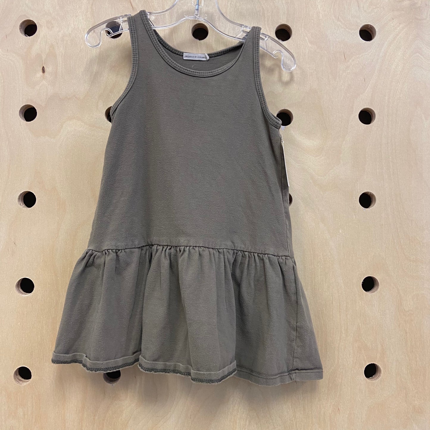 Olive Ruffle Tank Top