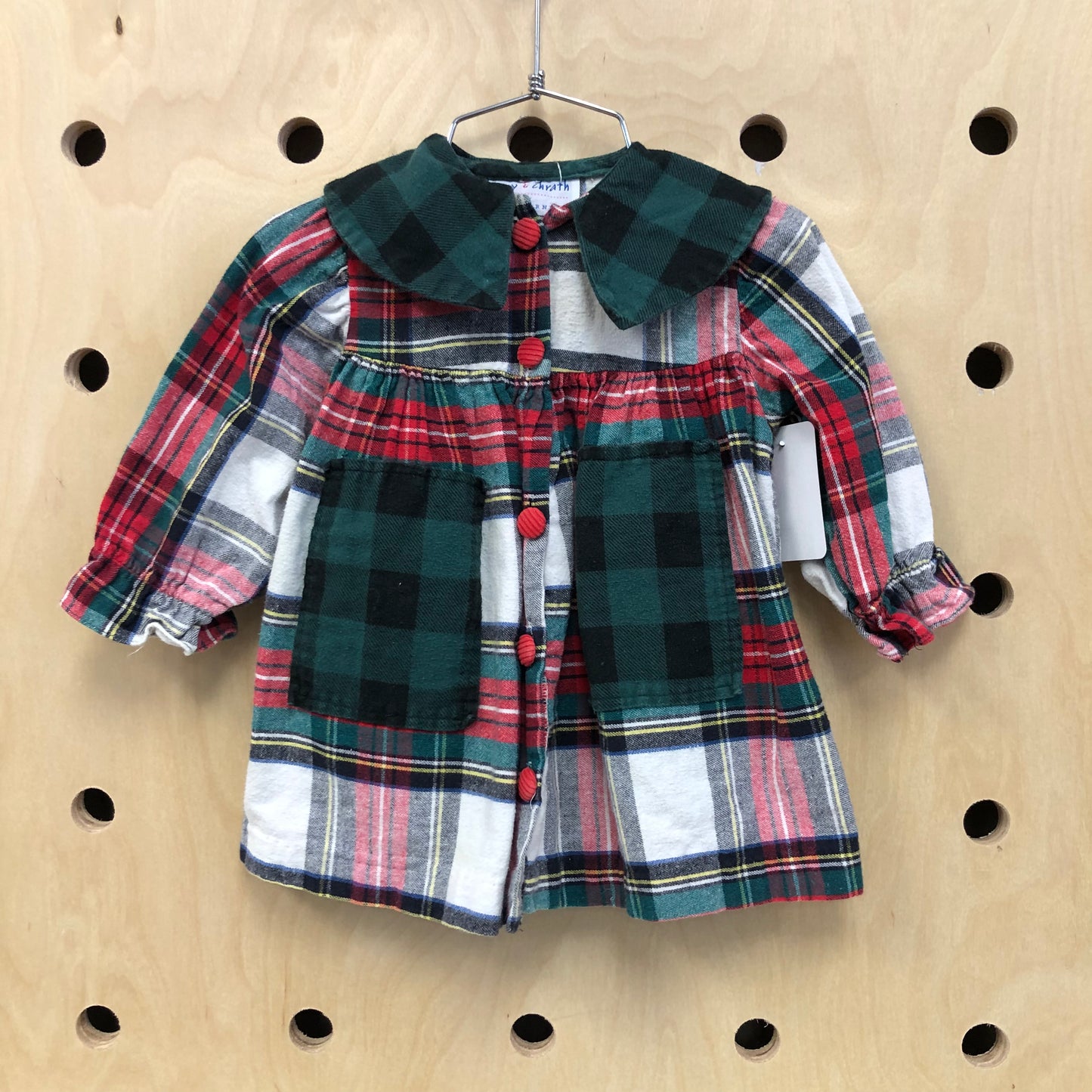 Vintage Green Flannel Dress