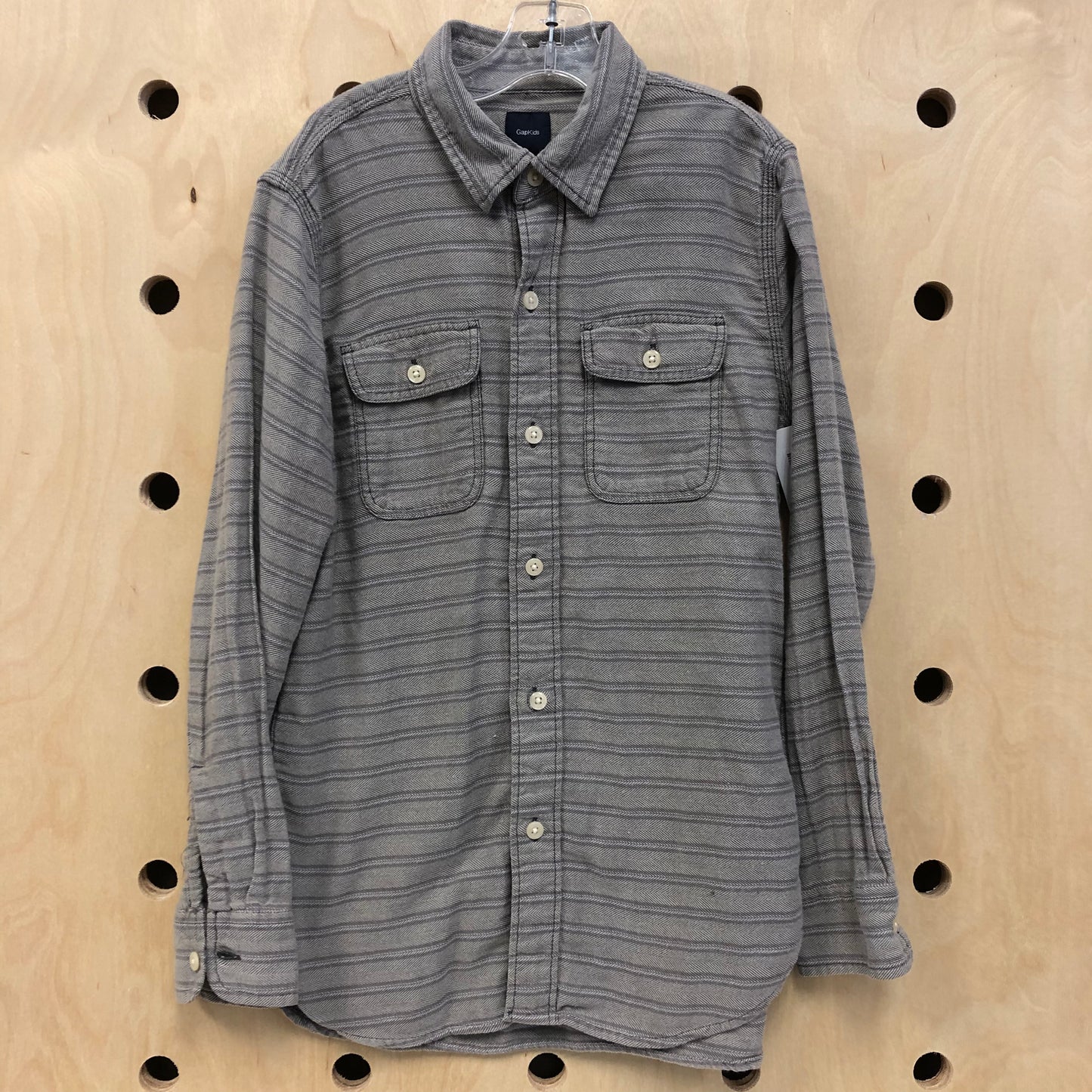 Grey Striped Flannel