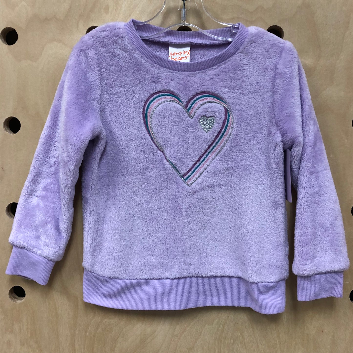 Lavender Heart Fleece Pullover