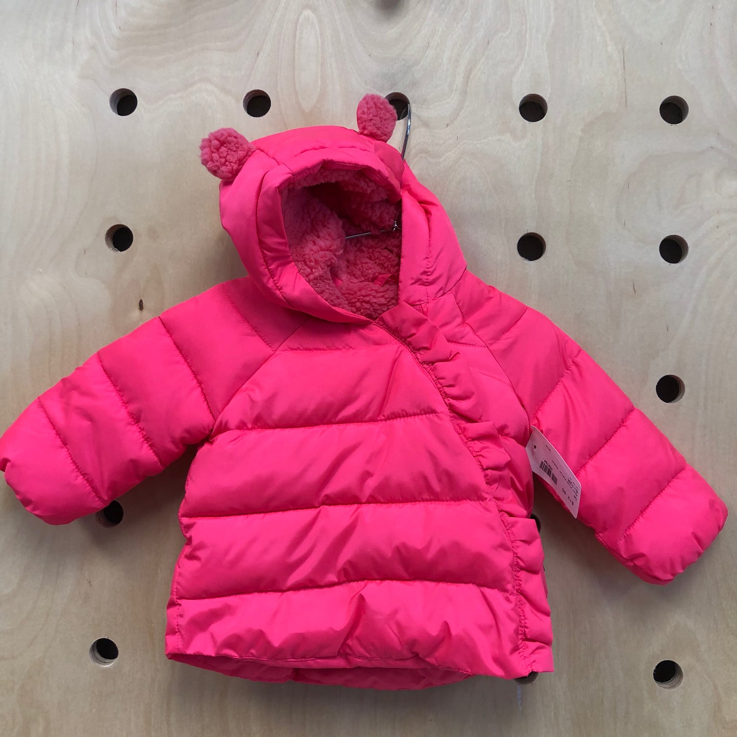 Neon Pink Puffer Jacket