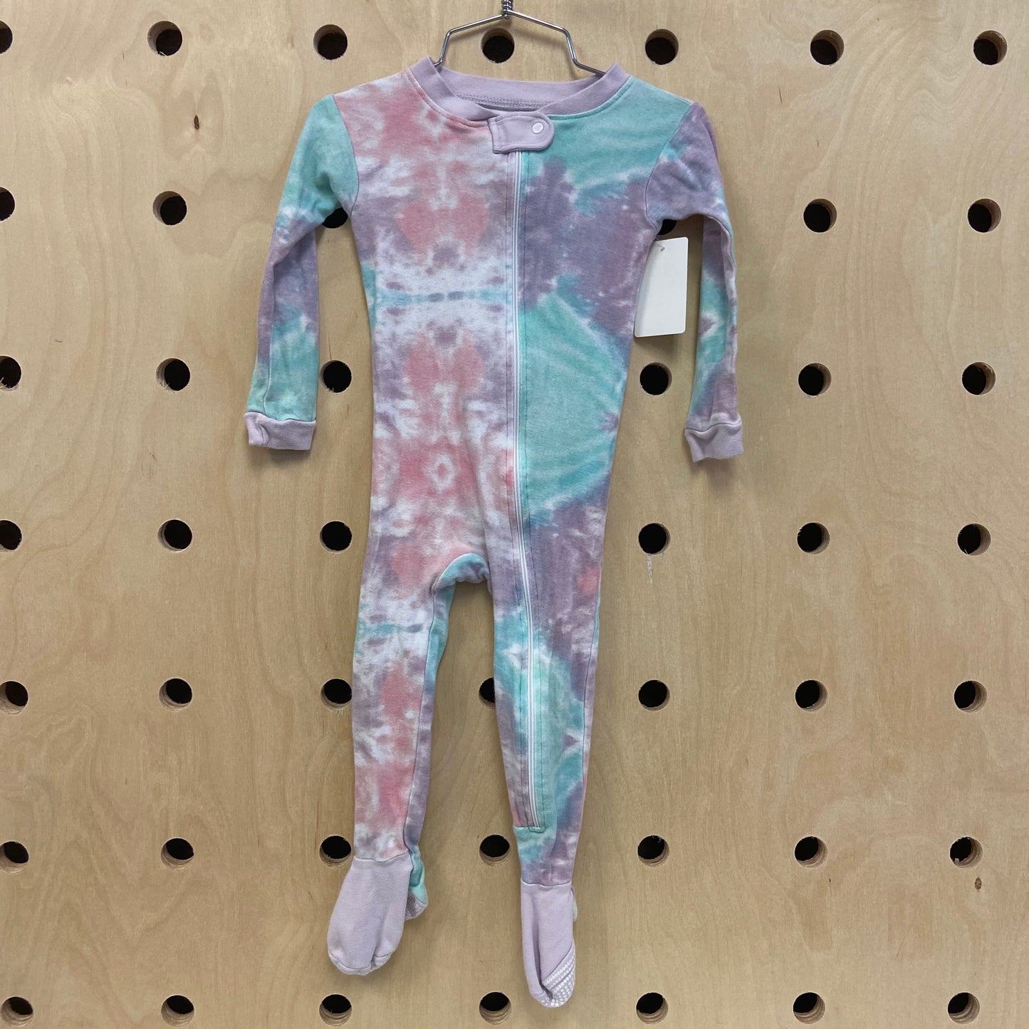Pastel Tie Dye Zip Footies