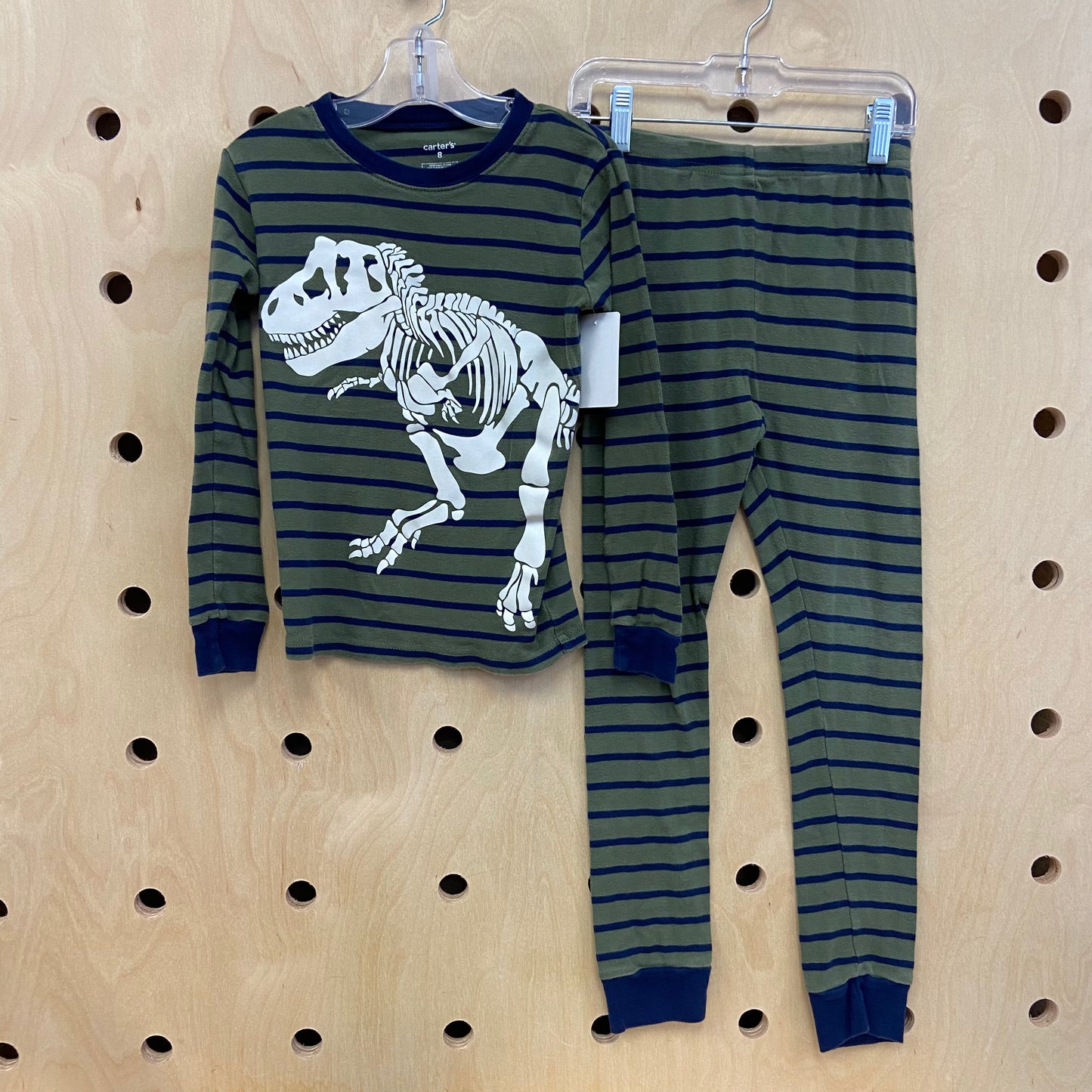 Olive/Navy Striped Fossil PJs