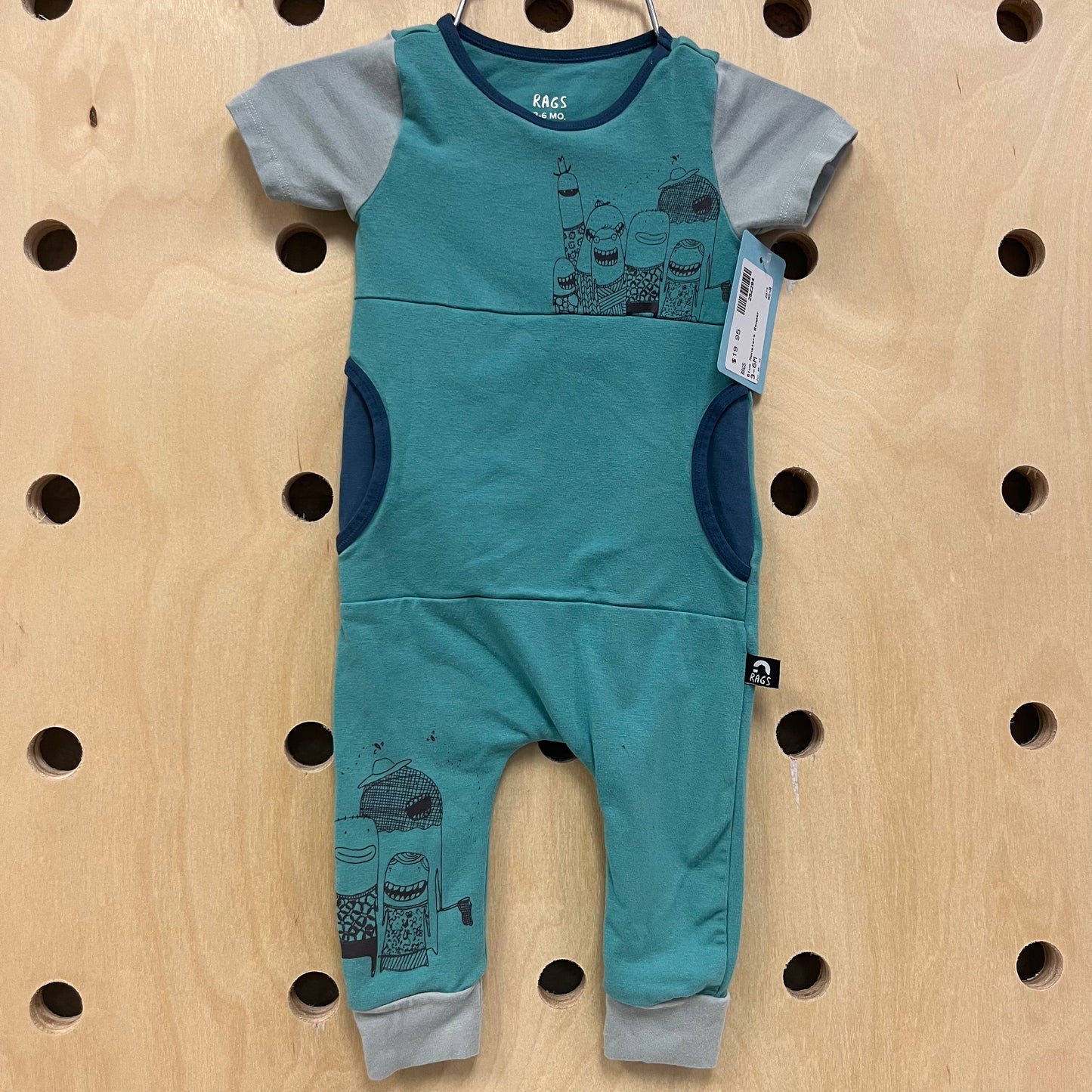 Blue Monsters Romper