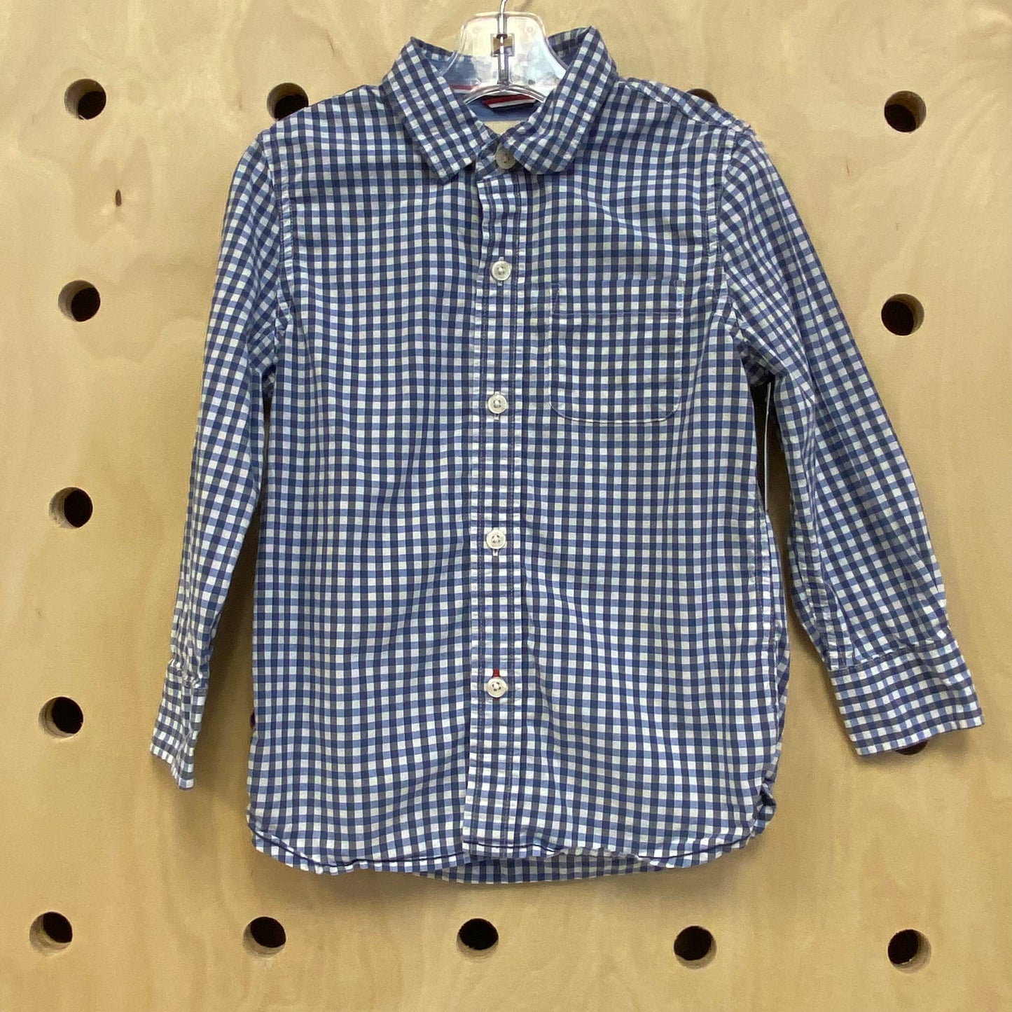 Blue/Grey Checkcered Button Up