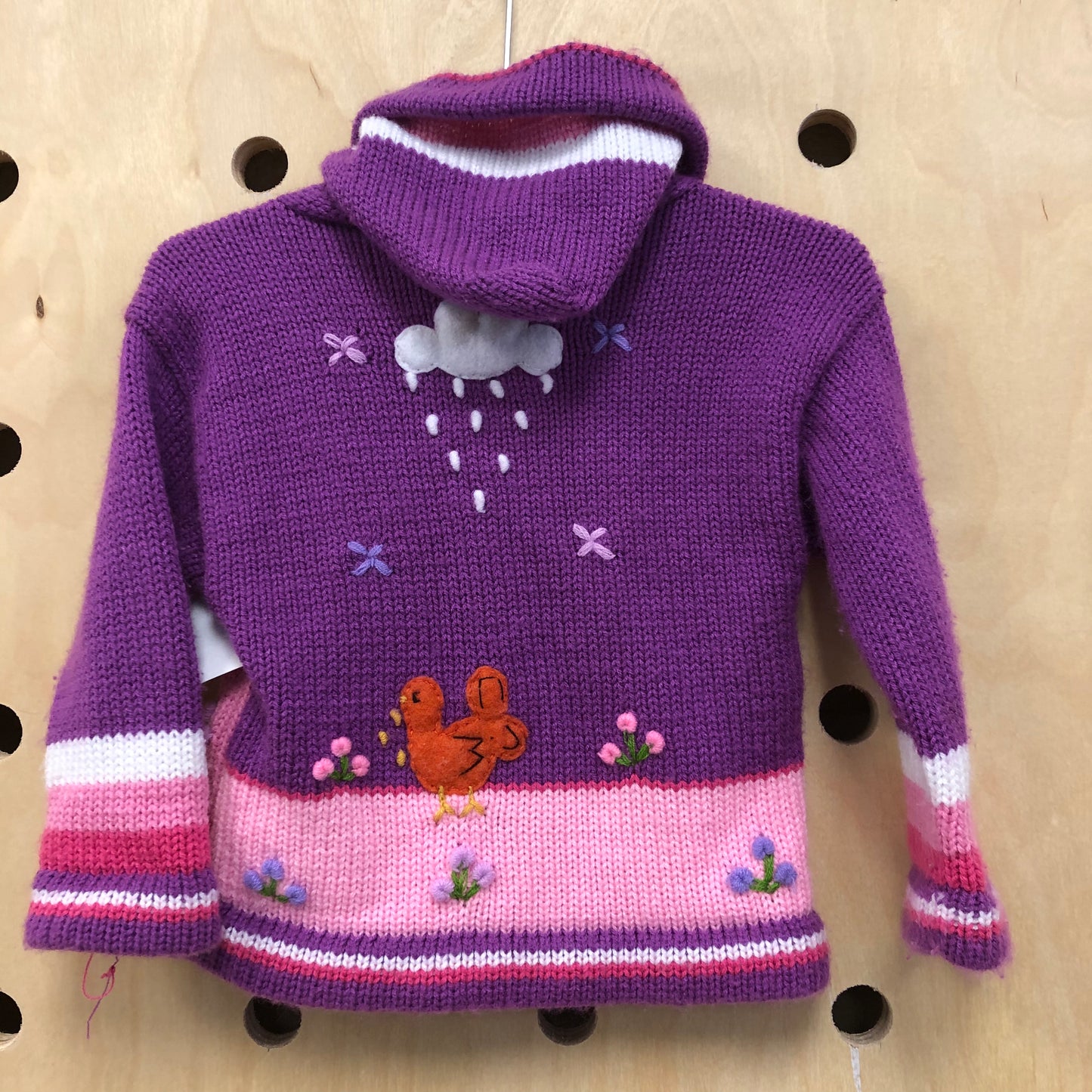 Purple Peruvian Zip Sweater
