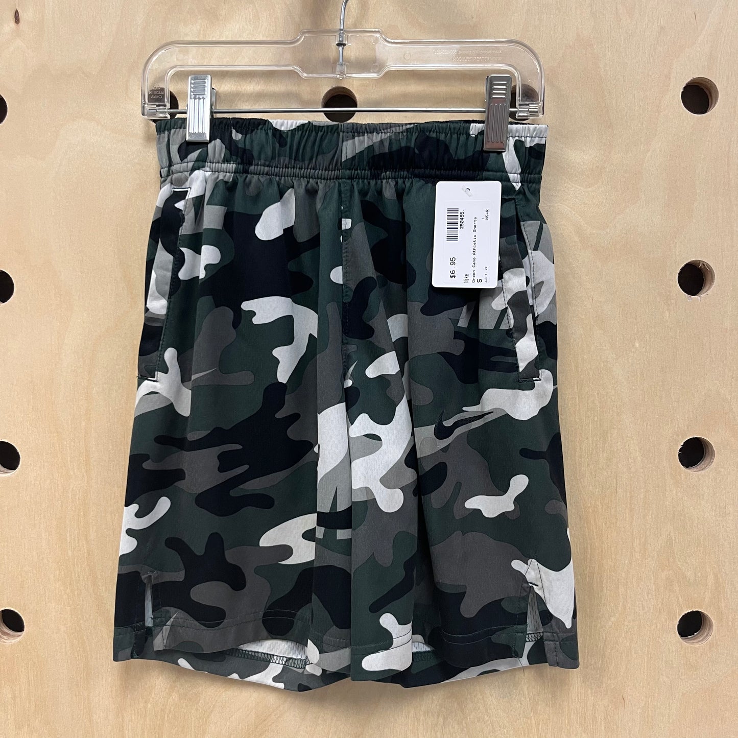 Green Camo Athletic Shorts