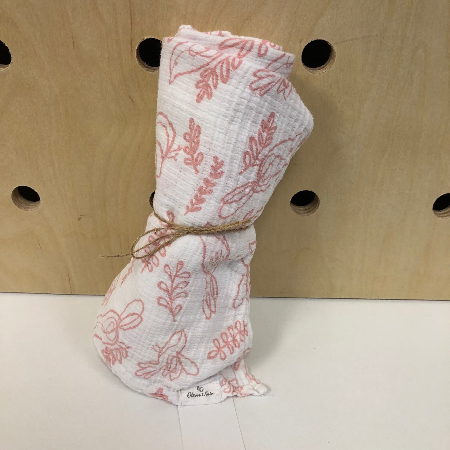 Organic Pink Bird Swaddle