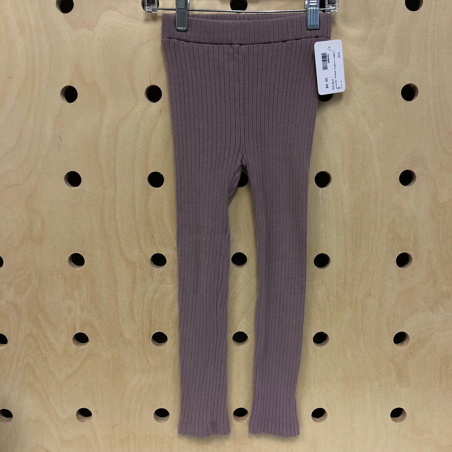 Lavender Ribbed Organic Leggings
