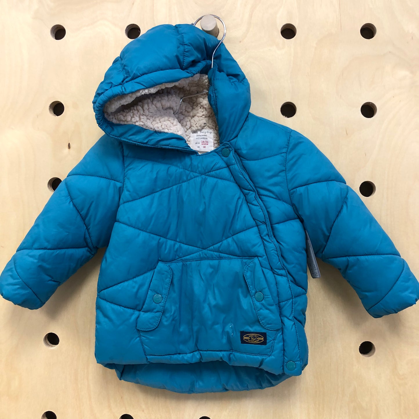 Blue Side Zippered Puffer